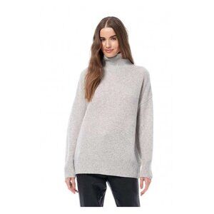 360 CASHMERE Cheryl High Neck 100% Cashmere Relaxed Pullover Sweater